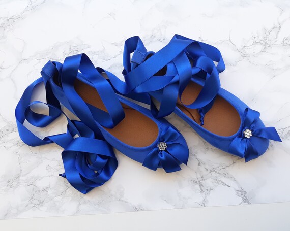 blue ballet flats wedding