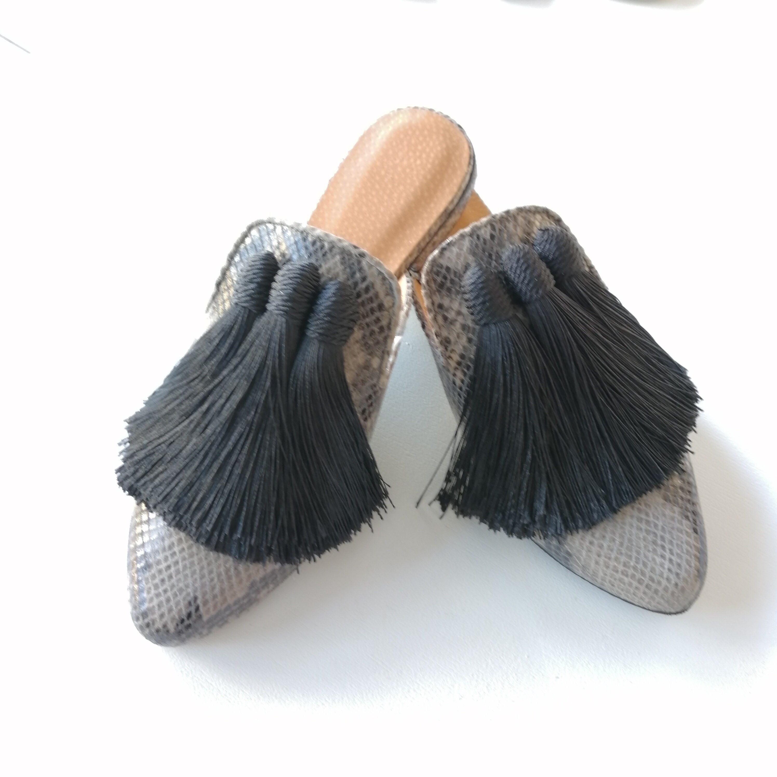 report tosh snakeskin mule