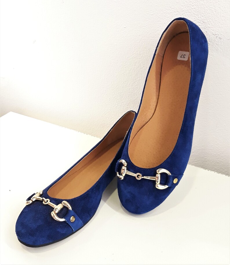 sapphire blue flats