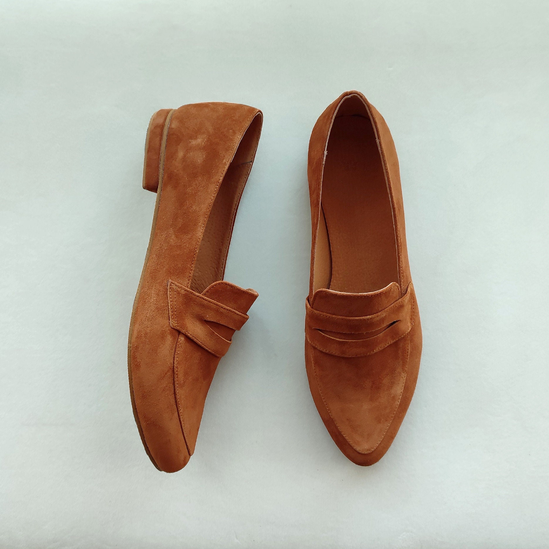 Mocassins Femme Gap En Daim Marron - Bout Pointu, Taille 8 US, Occasion