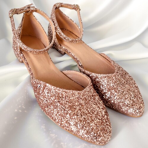 rose gold dress flats Mac Duggal 9168 Size 16 Only main image 1
