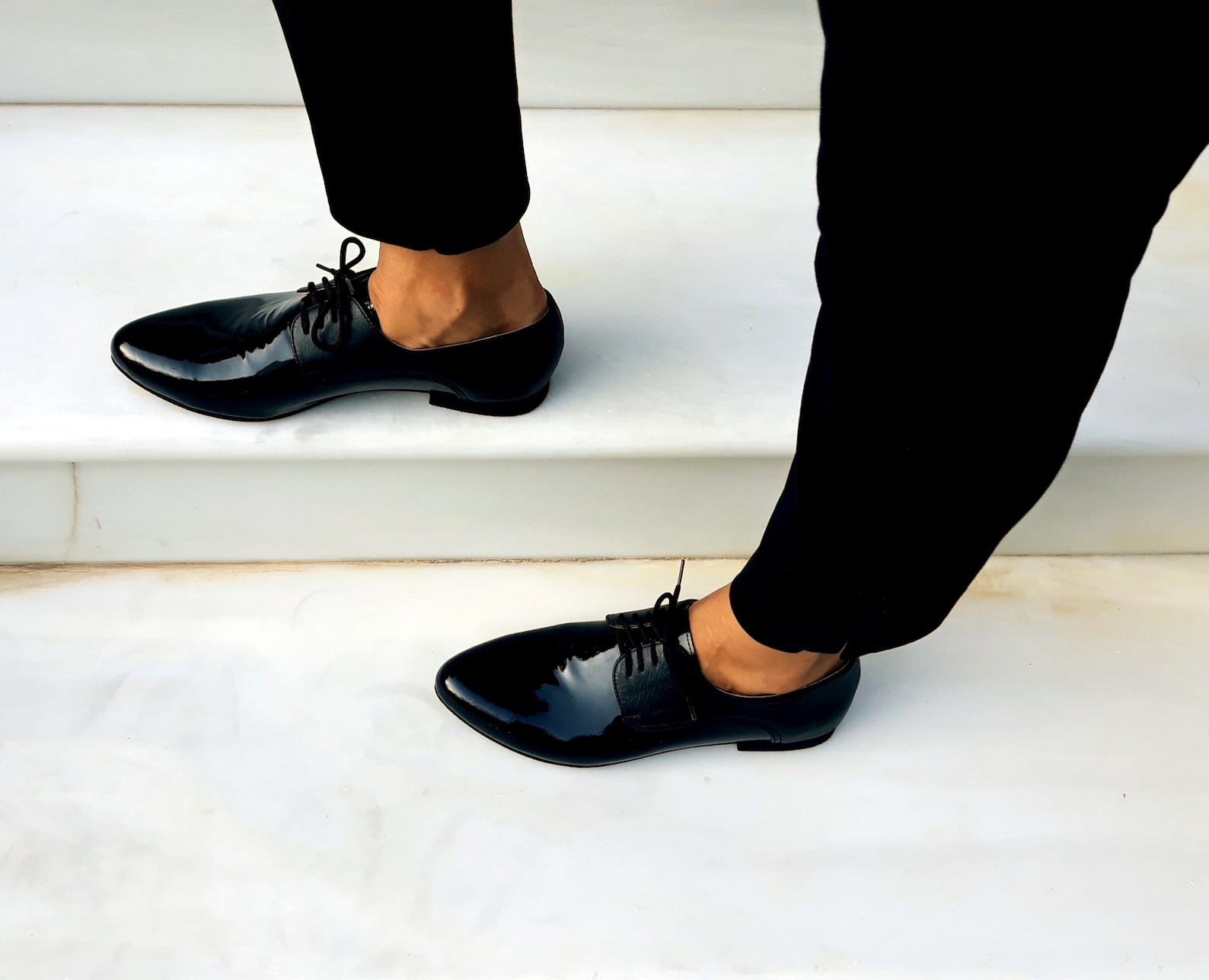 Oxford Leather Shoes in Black Color Handmade Women Shoes - Etsy
