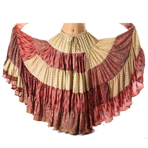 25 yard sari skirt ideal for group improv bellydance BLACKTUP® Nomad skirt Maroon