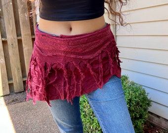 Mini Skirt, Natural Skirt, Relax skirt, Burning Man Skirt, wrap around skirt, Boho skirt