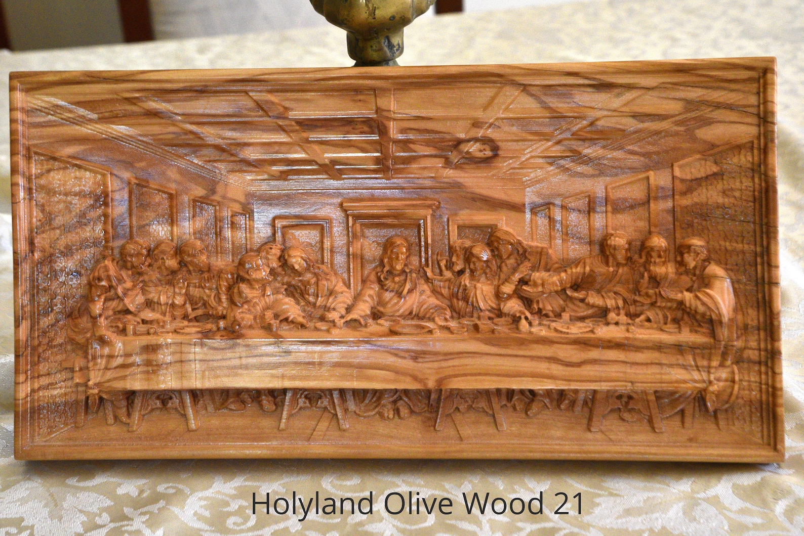 Icon of Last Supper Olive Wood Made at Holy Land (bethlehem) 3D - Etsy