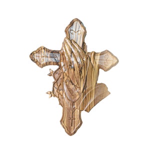 Pary Hand in cross made of olive wood