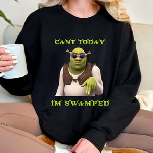 Vintage Shrek cant today Im swamped tee shirt graphic funny meme dumb