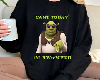 Vintage Shrek cant today Im swamped tee shirt graphic funny meme dumb