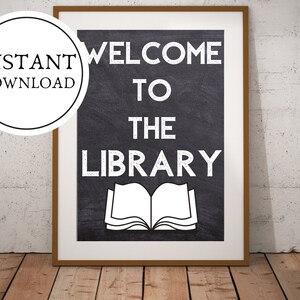 Library Art Library Printable Library Wall Art Library - Etsy