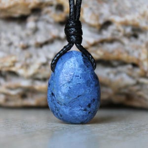 Dumortierite pendant Blue Dumortierite Necklace Blue chakra Healing Necklaces Blue pendant Men gift stone for girlfriend