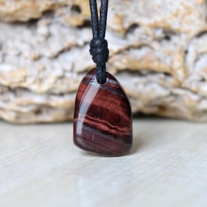 Red Tigers Eye necklace women Red Tigers Eye pendant Red Stone Necklace Gift stone for girlfriend
