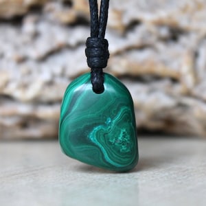 Malachite Pendant for women Green Necklaces men Malachite jewelry Natural Stone Necklace Gift stone for girlfriend