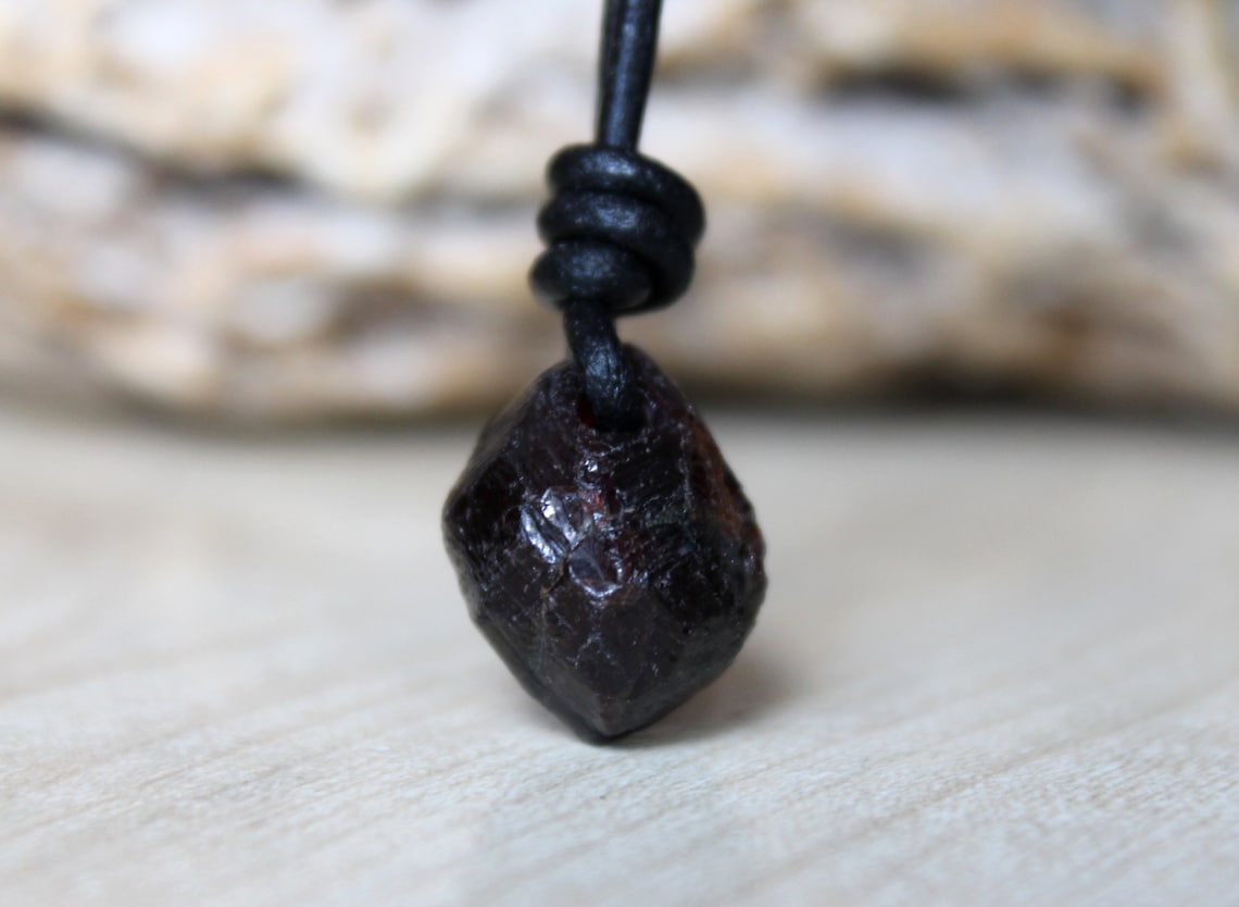 Raw pendant necklace for men jewelry Gift Etsy