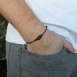 Raw Black Tourmaline Bracelet Black Stone Bracelet Women&#39;s Bracelet Raw Black Tourmaline Gift stone for girlfriend boyfriend