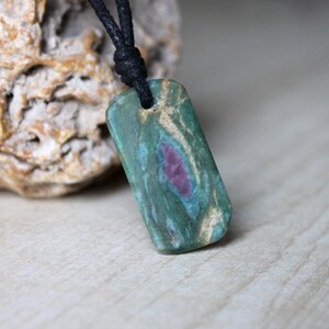 Ruby in Fuchsite necklace Ruby in Fuchsite pendant Heart chakra Healing stones jewelry Gift