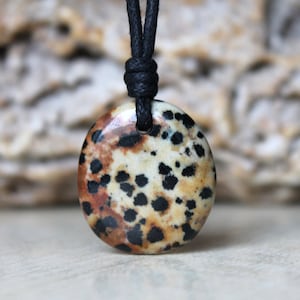 Dalmatian Jasper necklace Dalmatian Jasper pendant Stone Necklace Gift stone for girlfriend boyfriend
