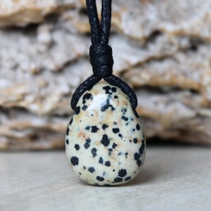 Dalmatian Jasper necklace Dalmatian Jasper pendant Stone Necklace Gift stone for girlfriend boyfriend