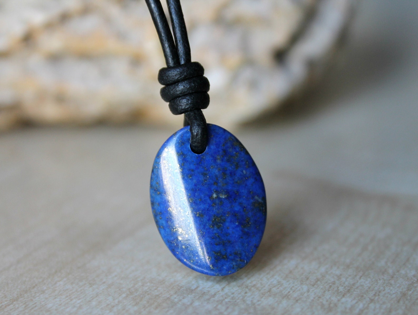 Lapis Lazuli Pendant Blue Lapis Necklace Stone Necklace Men | Etsy