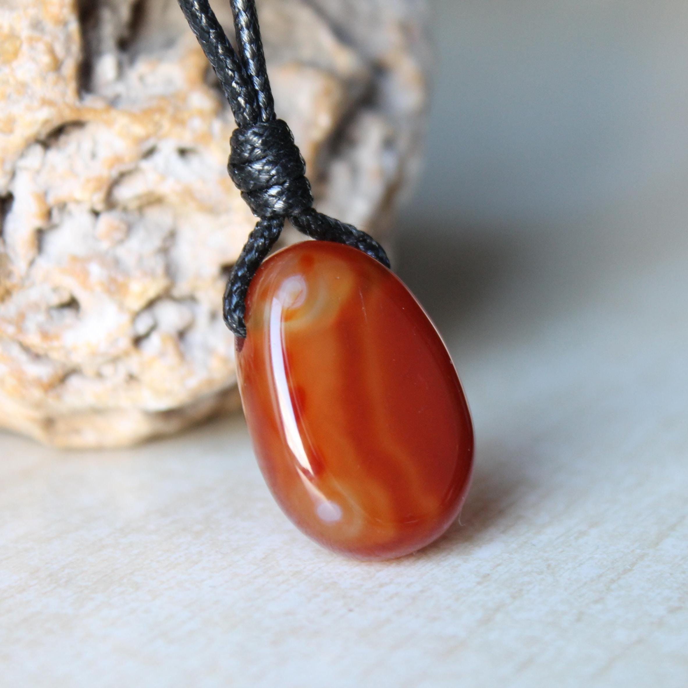 Carnelian Pendant Red Orange Gift for Women Necklace  Artisan Crafted Orange/Red Carnelian Pendant Necklace main image 0