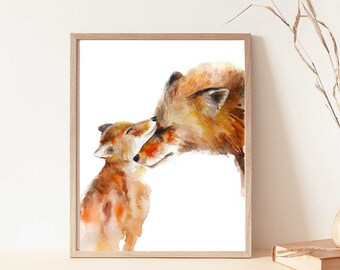 Fox Nursery Art Etsy