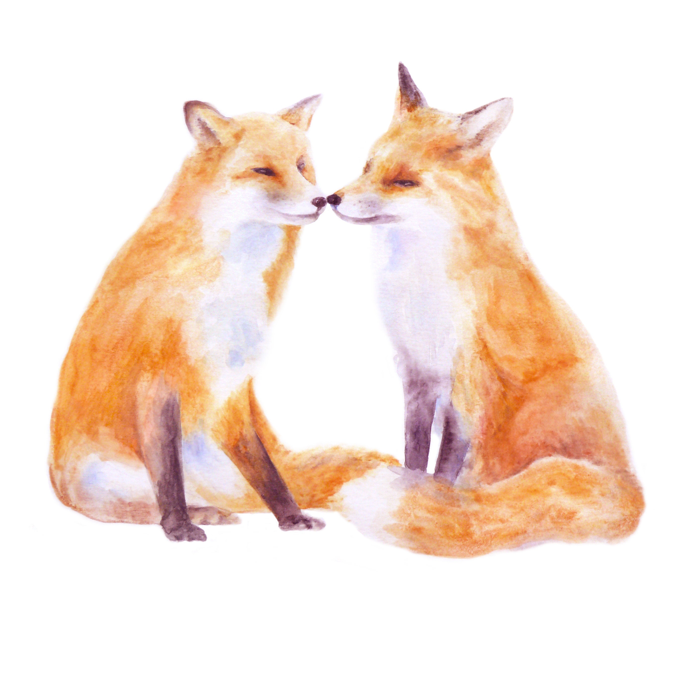 Fuchs Liebe Kunstdruck Personalisiert Jahrestag Geschenk für Etsy