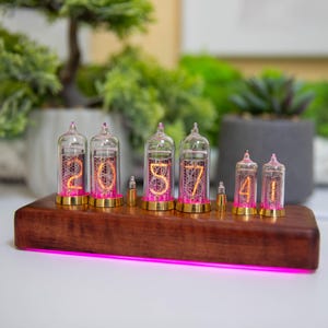 Nixie Tube Clock Pulsar IN-14 + IN-16 RGB 6-tubes