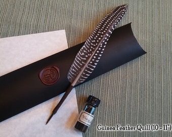 Feather Quill Pen metal Nib Gift Set Ink and Gift Box Included 