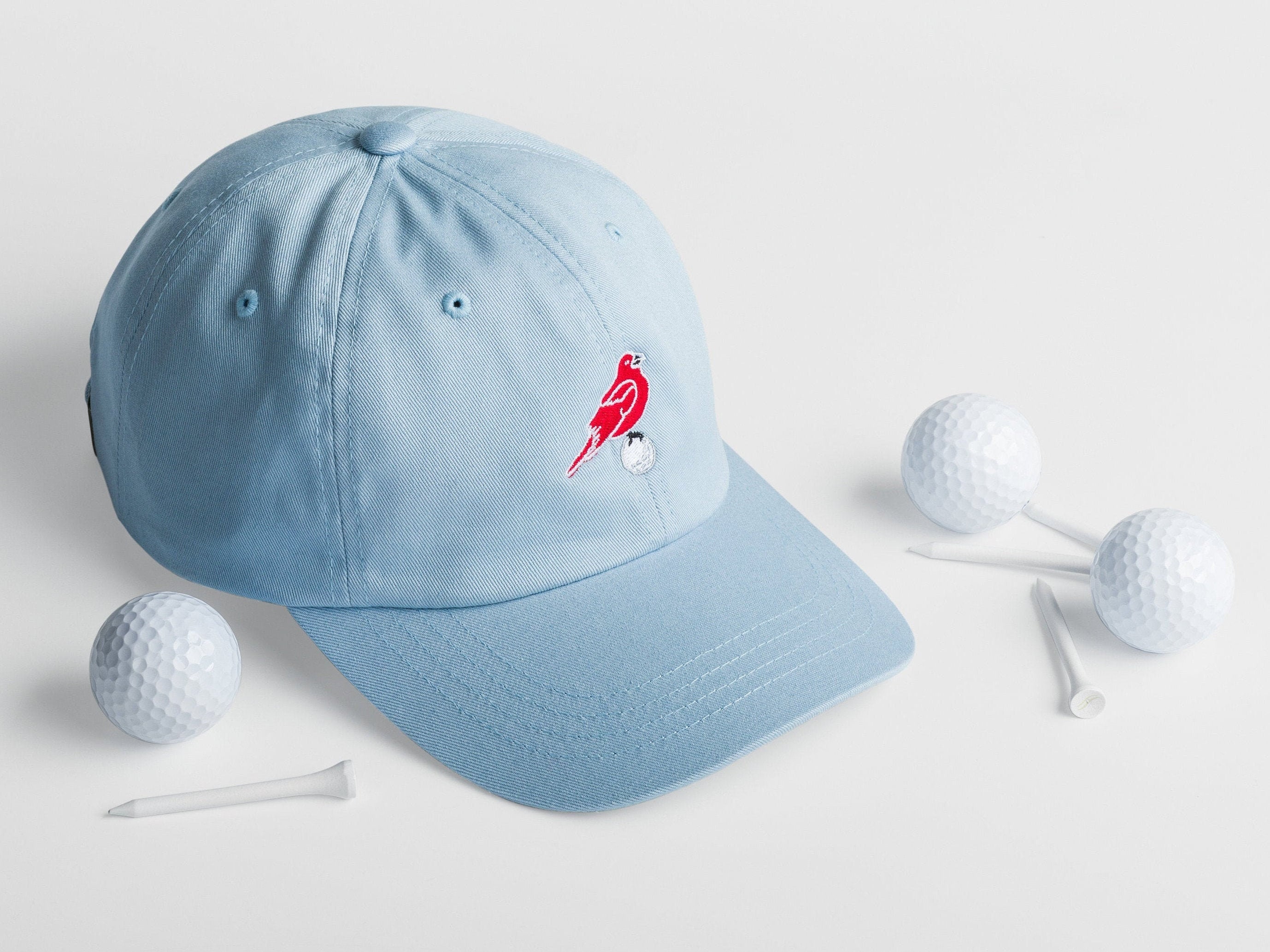 light blue golf hat