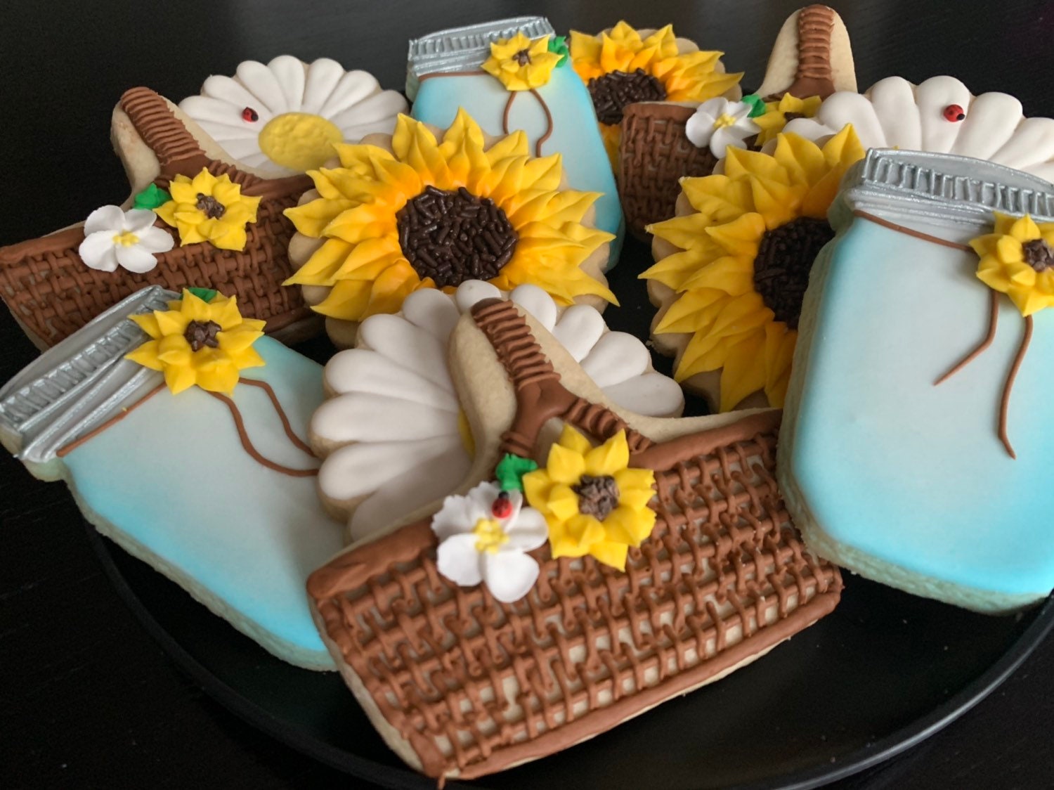 Picnic basket birthday Babyshower decorated sugar Cookies 1 Etsy