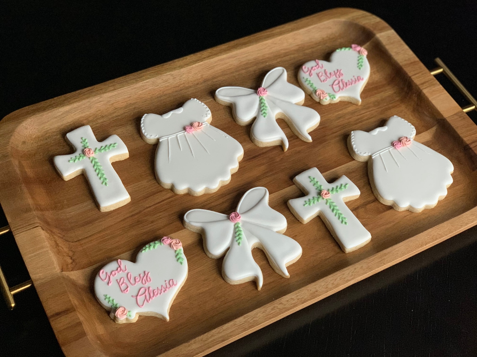 Baptism Cross Vanilla Sugar Cookies 1 Dozen 12 Cookies Etsy