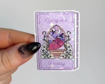 Fantasy Dragon Book Sticker | Holographic Bookish Sticker for Kindle