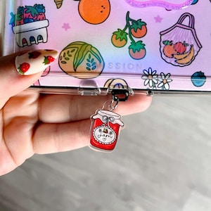 Jam Jar Kindle Charm, Phone Charm, USB Charm, Mini Keychain | Bookish Merch | Bookish Gifts | Kindle Accessories | USB Plug Charm