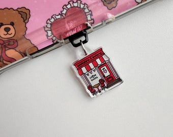 Charm Café et livres | Bouchon anti-poussière livresque pour Kindle, téléphone et plus