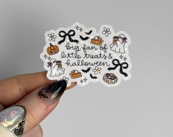 Little Treats & Halloween Sticker | Holographic Cozy Season Sticker for Kindle