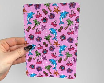 Summer Beach Dolphin Kindle Insert | Glitter Case Insert for Ereaders
