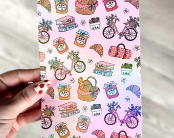 Funda para Kindle / Funda holográfica para lectores electrónicos / Funda para Kindle estilo Cottagecore / Regalos para amantes de los libros / Cartulina con purpurina / Funda para Kobo