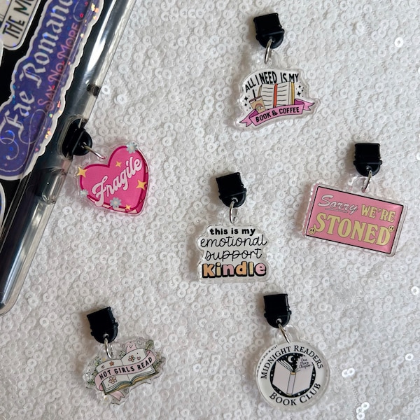 Kindle Charm, Phone Charm, USB Charm, Mini Keychain Charm | Bookish Merch | Bookish Gifts | Kindle Accessories, Phone Accessories | USB Plug