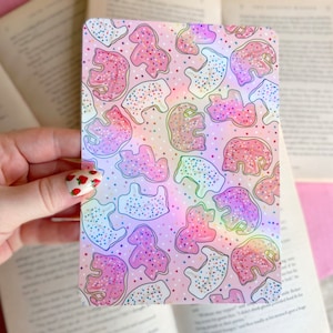 Kindle Case Insert | Holographic Case Insert for E-Readers | Frosted Cookie Animals Kindle Insert | Bookish Gifts | Glitter Cardstock Decor