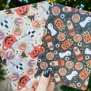 Kindle Case Insert | Holographic Case Insert for E-Readers | Nostalgic Halloween Kindle Insert | Bookish Gifts | Glitter Cardstock Decor