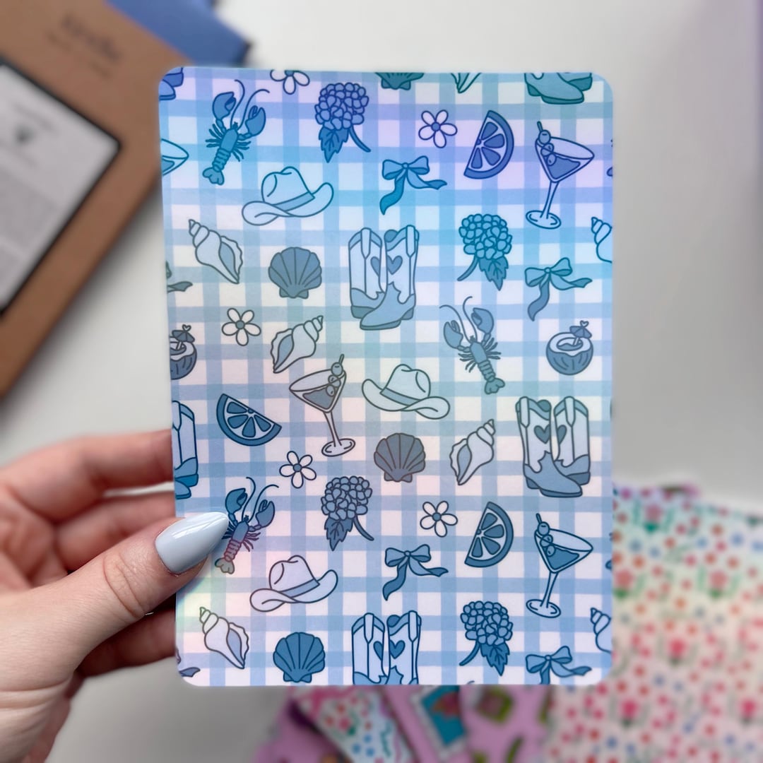 Coastal Cowgirl Kindle Insert | Holographic Summer Aesthetic | Custom E ...