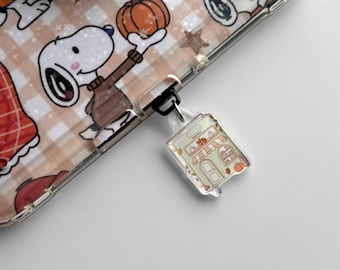 Fall Bookstore Charm | Halloween Bookish Dust Plug Accessory for Kindle, Kobo, Phone and More