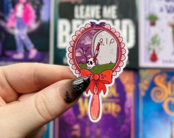Holographic Gothic Skull Sticker| Horror Bookish Mirror Vinyl Sticker