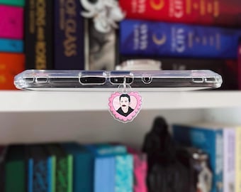 Cop Papa Kindle Charm, Handy Charm, USB Charm, Mini Schlüsselanhänger | Vampir Bookish Merch | Bücherwurm Geschenke | Kindle Zubehör | USB Stecker Charm