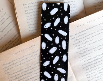 Bookmark | Ghost Bookmark | Bookish Gift | Gift For Book Lover | Gift For Reader | Double Sided Bookmark | Dark Halloween, Spooky Bookmark