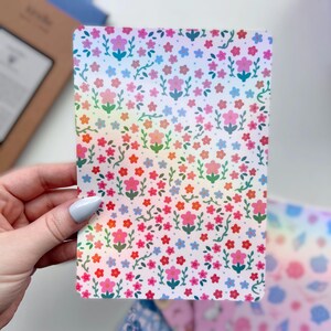 Summer Garden Kindle Insert | Holographic Floral Summer Aesthetic | Custom E-Reader Decor | Bookish Accessory for Clear Kindle Cases or Kobo