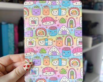 Sushi Kindle Case Insert | Holographic Case Insert for E-Readers | Bookish Gift | Glitter Cardstock Decor | Kindle Insert, Kobo Insert