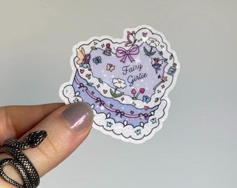 Fairy Cake Sticker | Holographic Bookish Fantasy Sticker for Kindle