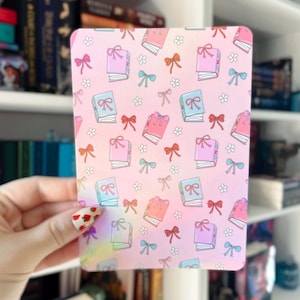 Kindle Case Insert | Books and Bows Holographic Case Insert for eReaders | Kindle Insert | Bookish Gifts | Cardstock Decor | Kobo Insert
