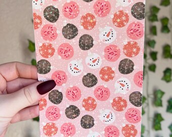 Christmas Kindle Case Insert | Holographic Case Insert for E-Readers | Christmas Ornaments | Holiday Bookish Gifts | Glitter Cardstock Decor