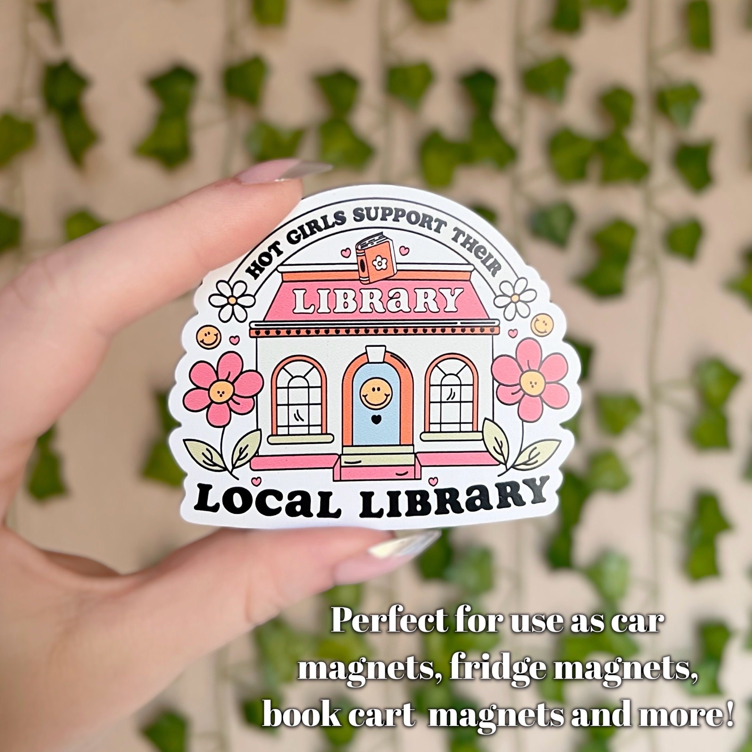 Library Magnet | Hot Girls Support Their Local Library | Bookish